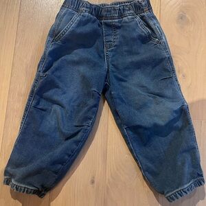 GAP Boys Dark Blue Elastic Waist Denim Joggers